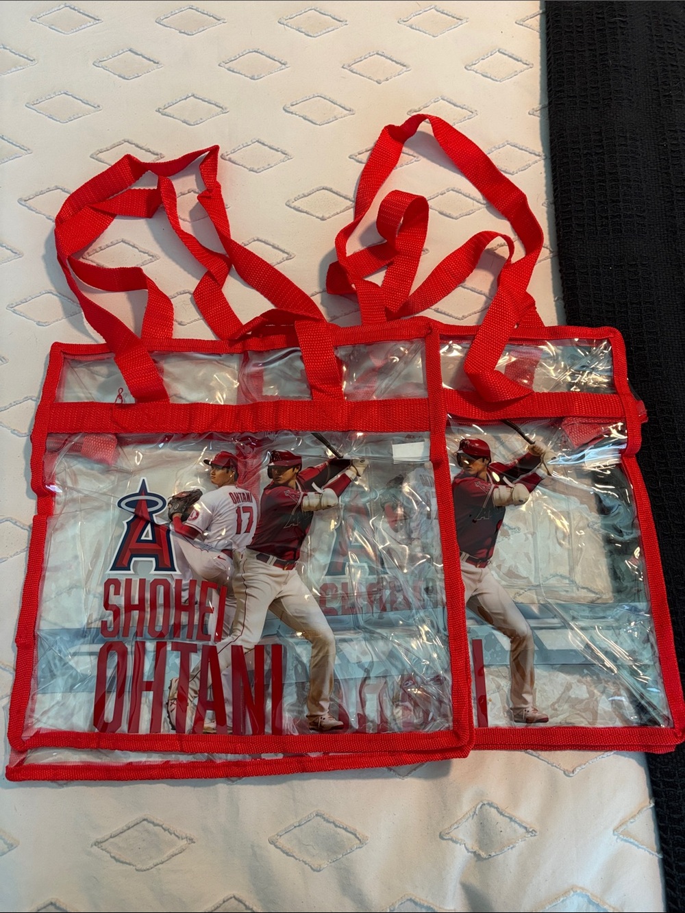 Two Angels Clear Stadium Totes